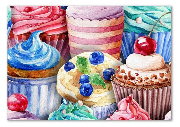 Egyedi üvegkép Színes muffin