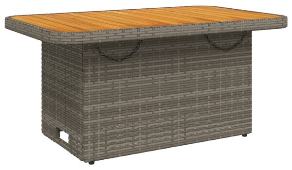 4 részes szürke polyrattan kerti étkezőszett párnával