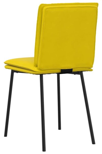 VidaXL 4 db sárga bársony étkezőszék