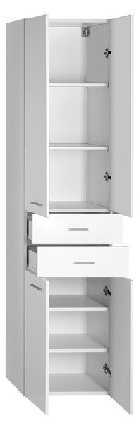 Aqualine Aqualine, ZOJA / KERAMIA FRESH szekrény magas 50x184x29cm, fehér, fiókos, 51291