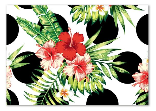 Akril üveg kép Hawaii virágok