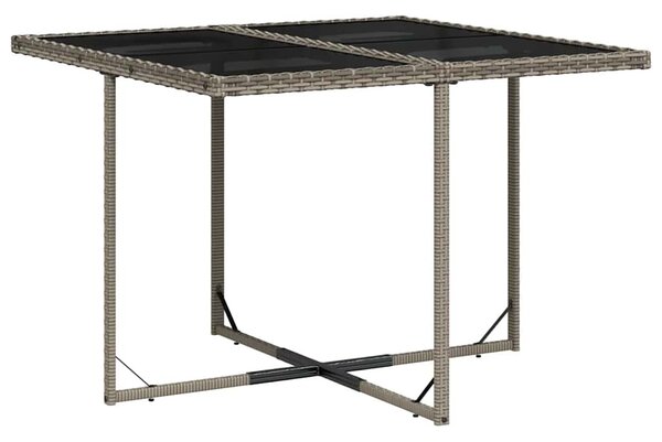 5 részes szürke polyrattan kerti étkezőgarnitúra párnával