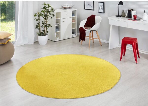 Sárga kerek szőnyeg ø 200 cm Fancy – Hanse Home