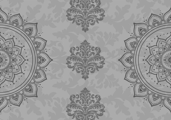 Fotótapéta Szürke és fehér mintázat, Designer fali fotótapéta, Népszerű fotótapéta, t00382 - Tapeko.hu