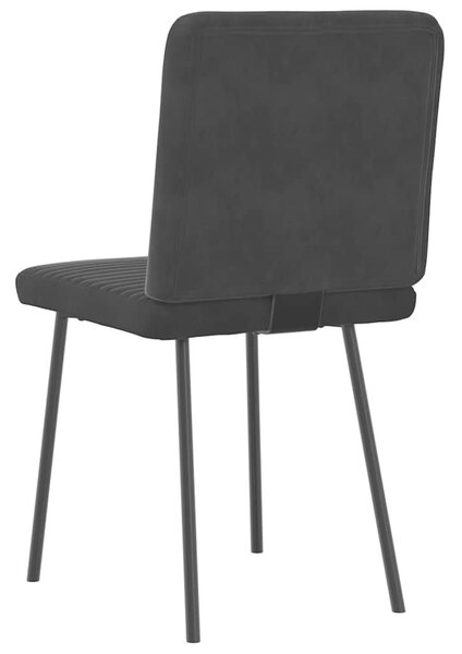 VidaXL 4 db fekete bársony étkezőszék