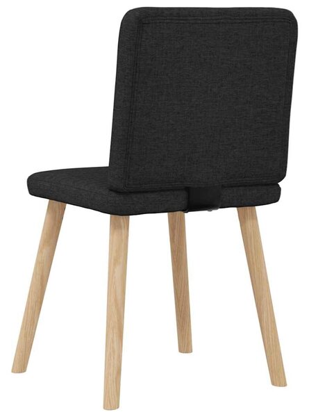 VidaXL 6 db fekete szövet étkezőszék
