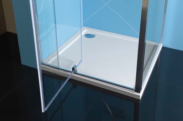 Polysan EASY, 3 falú zuhanykabin 800-900x700mm, forgóajtós bal/jobb változat, átlátszó üveg, EL1615EL3115EL3115