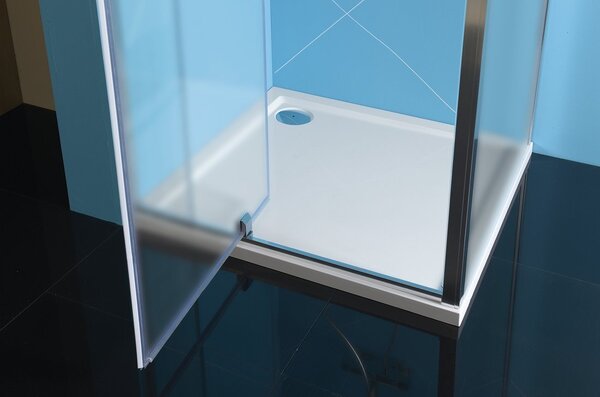 Polysan EASY, 3 falas zuhanykabin 800-900x700mm, forgóajtós bal/jobb változat, Téglaüveg, EL1638EL3138EL3138