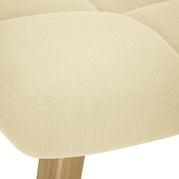 VidaXL krémszínű szövet hintaszék lábtartóval