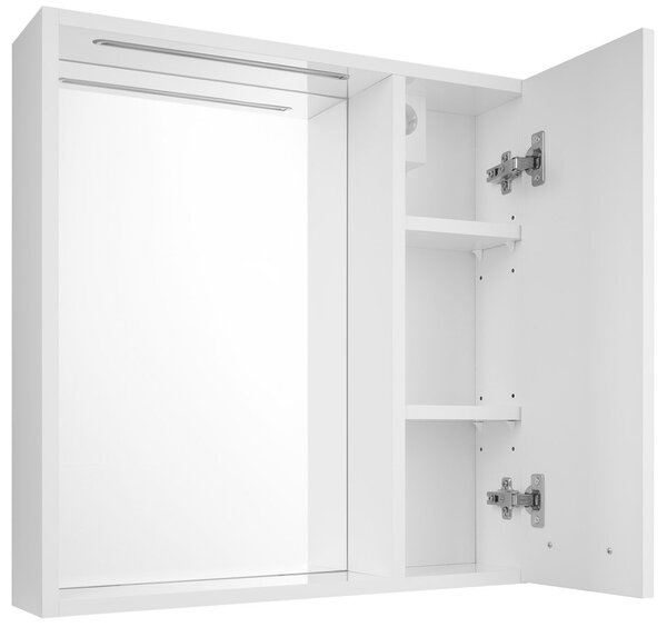 Aqualine Aqualine, ZOJA/KERAMIA FRESH STRIP konyha LED világítással, 60x60x14cm, jobbos, fehér, 45022S