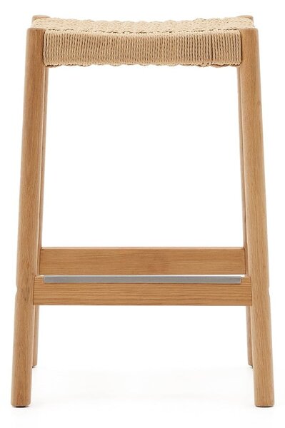 Natúr színű tölgyfa bárszék szett 2 db-os (ülésmagasság 66 cm) Yalia – Kave Home