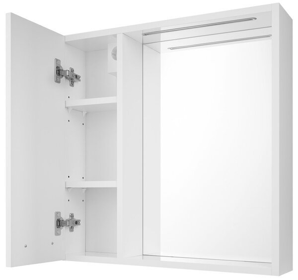 Aqualine Aqualine, ZOJA/KERAMIA FRESH STRIP konyha LED világítással, 60x60x14cm, bal, fehér, 45021S