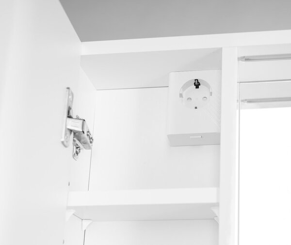 Aqualine Aqualine, ZOJA/KERAMIA FRESH STRIP konyha LED világítással, 60x60x14cm, bal, fehér, 45021S