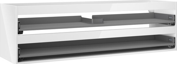 Mexen Box-A, fali szekrény 160 cm, 2 fiók, fényes fehér, 91AX0-1600-470-2-00