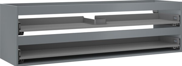 Mexen Box-A, fali szekrény 160 cm, 2 fiók, grafit matt, 91AX0-1600-470-2-66