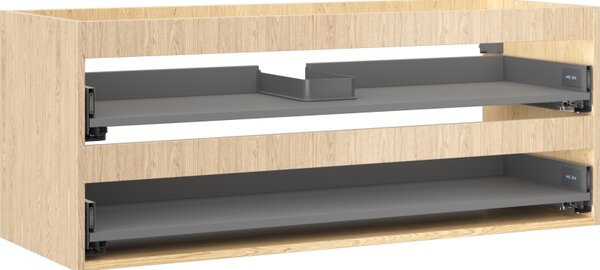 Mexen Box-A, fali szekrény 120 cm, 2 fiók, tölgyfa, 91AX0-1200-470-2-81