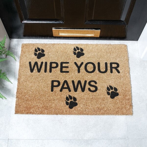 Kókuszrost lábtörlő 40x60 cm Wipe Your Paws – Artsy Doormats
