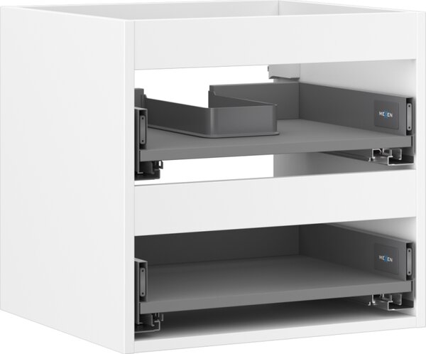 Mexen Box-A, fali szekrény 50 cm, 2 fiók, matt fehér, 91AX0-0500-470-2-01