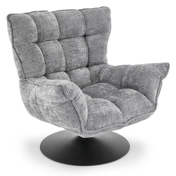 Fotel Houston 2149, Kárpit, 100x100x90cm, Szürke, Fekete