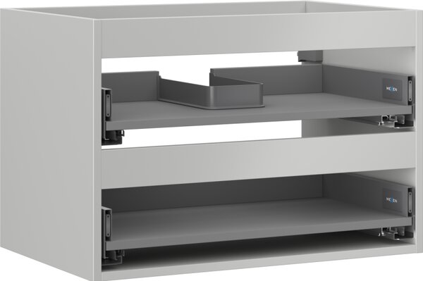 Mexen Box-A, fali szekrény 70 cm, 2 fiók, matt szürke, 91AX0-0700-470-2-62