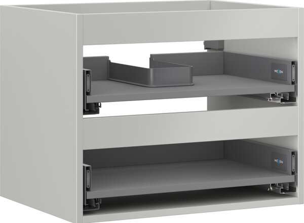 Mexen Box-A, fali szekrény 60 cm, 2 fiók, matt szürke, 91AX0-0600-470-2-62