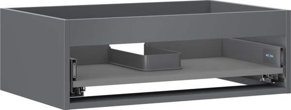Mexen Box-A, fali szekrény 70 cm, 1 fiók, grafit matt, 91AX0-0700-235-1-66