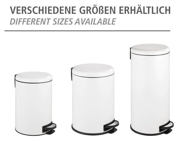 Fehér acél pedálos szemetes 30 l Leman – Wenko