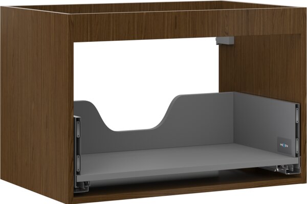 Mexen Box-A, fali szekrény 70 cm, 1 fiók, diófa, 91AX0-0700-470-1-86
