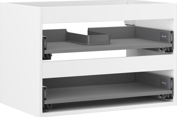 Mexen Box-A, fali szekrény 70 cm, 2 fiók, matt fehér, 91AX0-0700-470-2-01