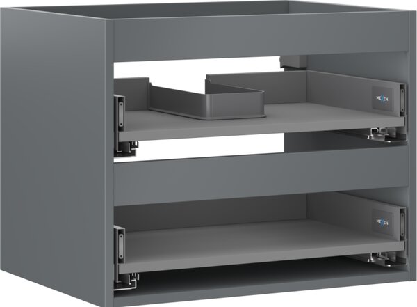 Mexen Box-A, fali szekrény 60 cm, 2 fiók, grafit matt, 91AX0-0600-470-2-66