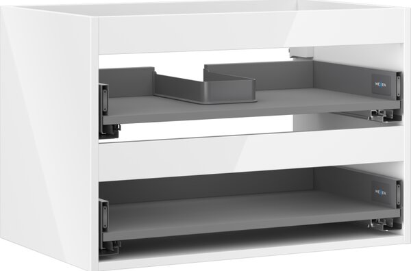 Mexen Box-A, fali szekrény 70 cm, 2 fiók, fényes fehér, 91AX0-0700-470-2-00