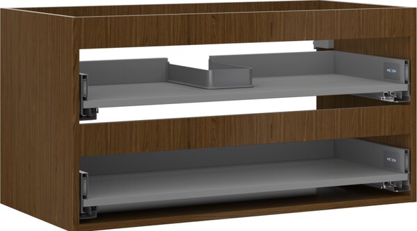 Mexen Box-A, fali szekrény 90 cm, 2 fiók, diófa, 91AX0-0900-470-2-86