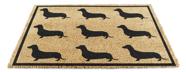 Kókuszrost lábtörlő 40x60 cm Dachshund – Artsy Doormats