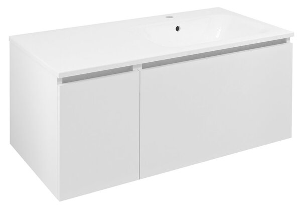 Sapho Sapho, LOREA szekrény 100x46x51.5cm (30+70cm), jobb, matt fehér, LE070-3131-R-01