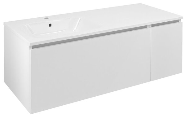 Sapho Sapho, LOREA szekrény 120x46x51.5cm (90+30cm), bal oldali, matt fehér, LE090-3131-L-01