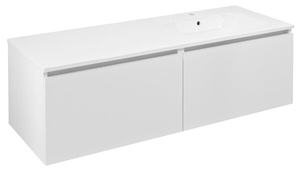 Sapho Sapho, LOREA szekrény 140x46x51.5cm (70+70cm), jobb, matt fehér, LE070-3131-R-04