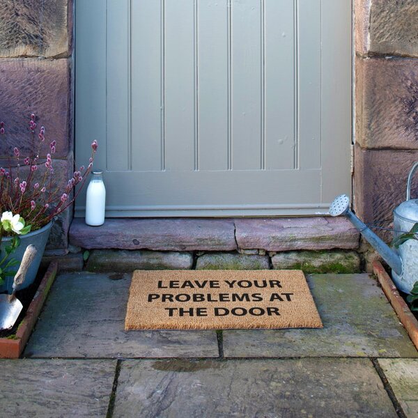 Kókuszrost lábtörlő 40x60 cm No Problems – Artsy Doormats