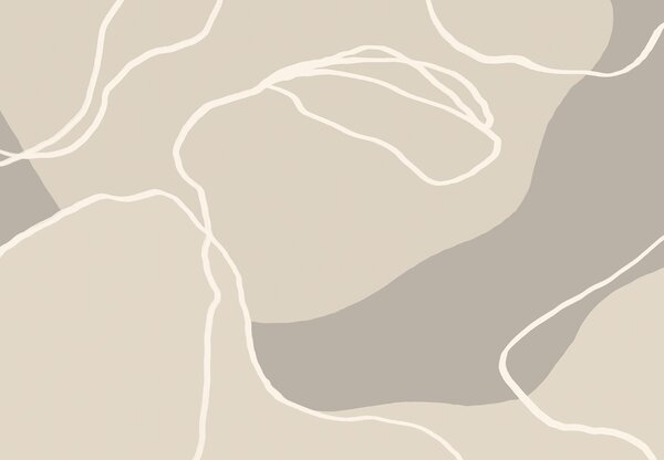 Fotótapéta Fehér vonalak bézs háttérrel, Absztrakt fotótapéta, Népszerű fotótapéta, t00470 - Tapeko.hu