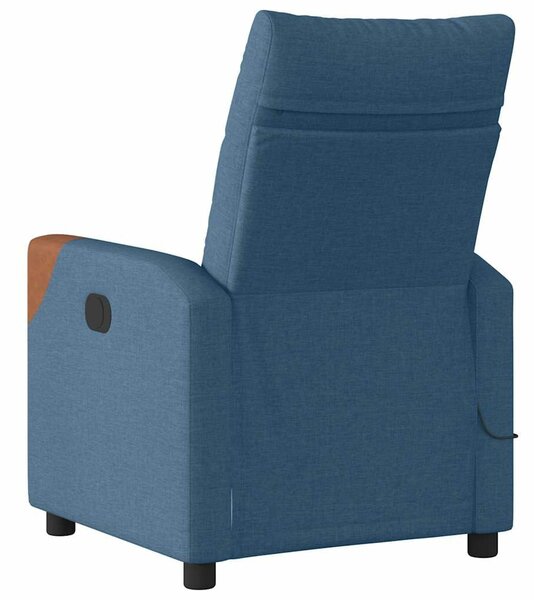 VidaXL kék szövet dönthető masszázsfotel