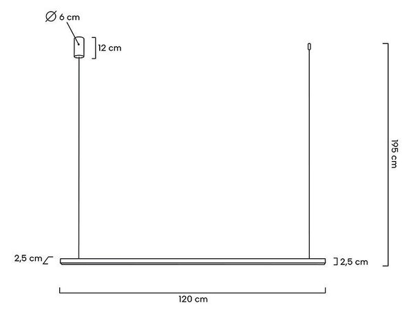 Moosee Linus 120 Arany LED Függőlámpa Ombre Hatással