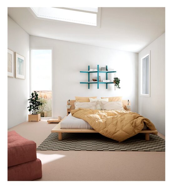 Borovi fenyő franciaágy ágyráccsal 180x200 cm Peek – Karup Design