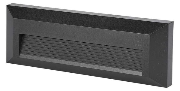 V-TAC 3W fekete LED lépcsővilágítás, IP65, természetes fehér - SKU 211328