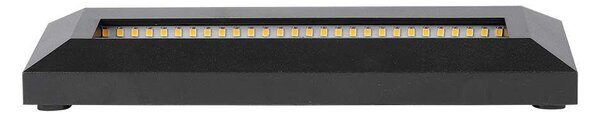 V-TAC 3W fekete LED lépcsővilágítás, IP65, természetes fehér - SKU 211328