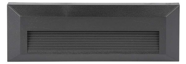 V-TAC 3W fekete LED lépcsővilágítás, IP65, természetes fehér - SKU 211328