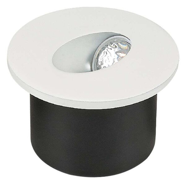 V-TAC 3W beltéri COB LED lépcsővilágítás, kerek, természetes fehér, 90 Lm/W - SKU 211208