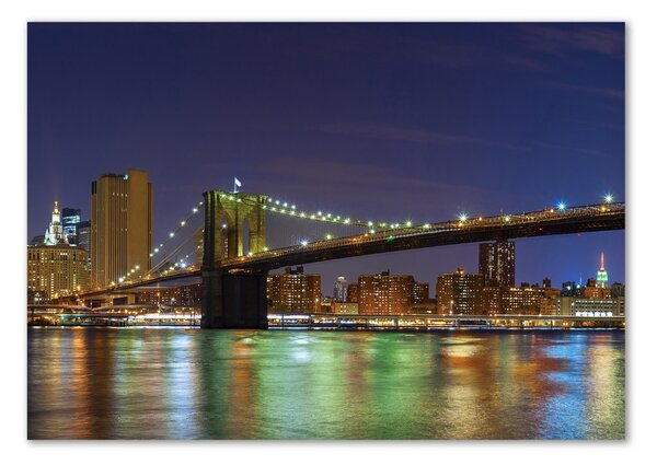 Üvegkép falra Manhattan éjjel