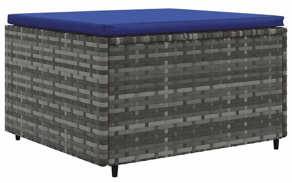 6 részes szürke polyrattan kerti ülőgarnitúra párnákkal