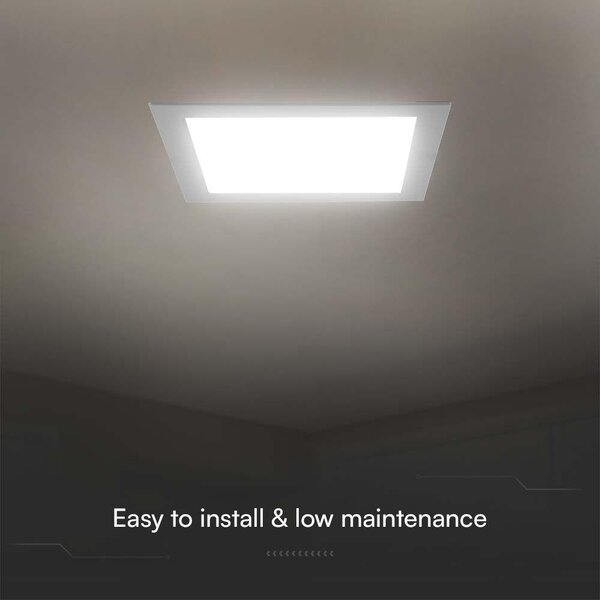 V-TAC süllyeszthető, műanyag IP20, négyzet LED panel 3W, természetes fehér - SKU 10478