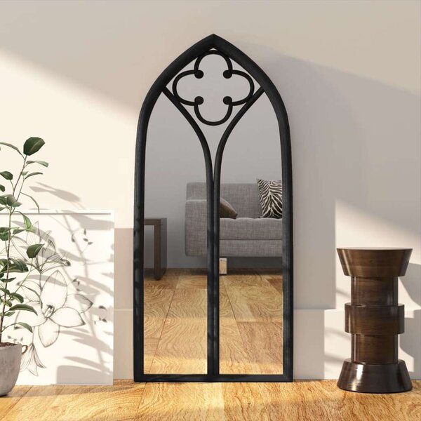 VidaXL Gótikus Fali Tükör - Fekete Vas - 70x30 cm