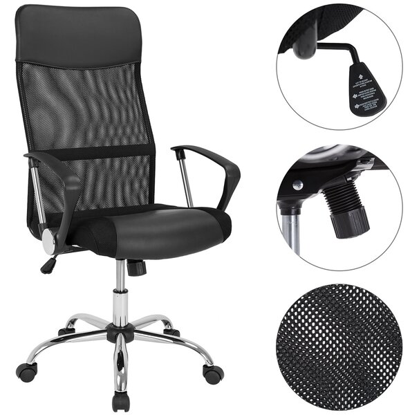 Casaria® Alabama irodai forgószék - fekete